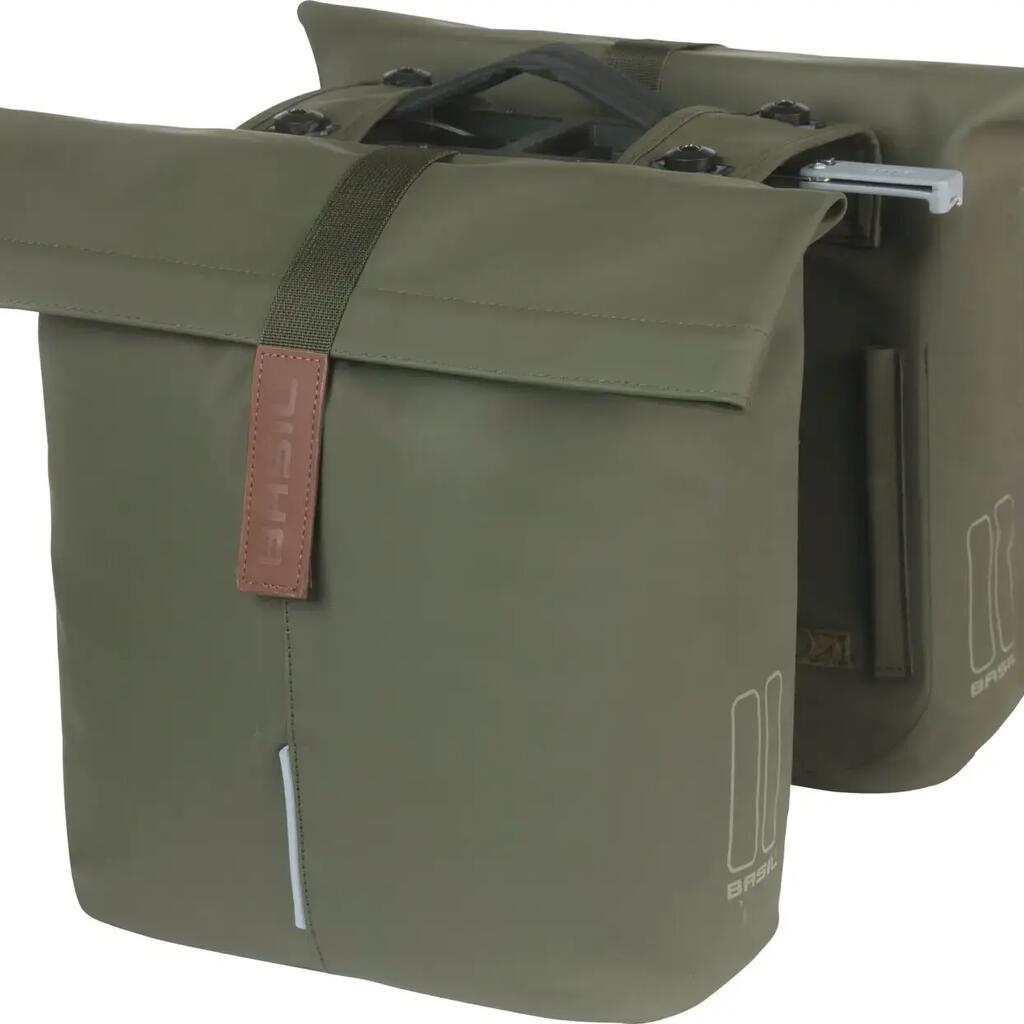 Basil City MIK Bike Bag 32 L Moss Green, Water-Repellent Polyester