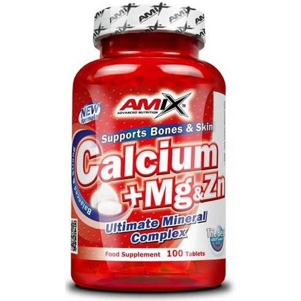 Calcium + Magnesium + Zinc - 100 Tablets Amix Nutrition
