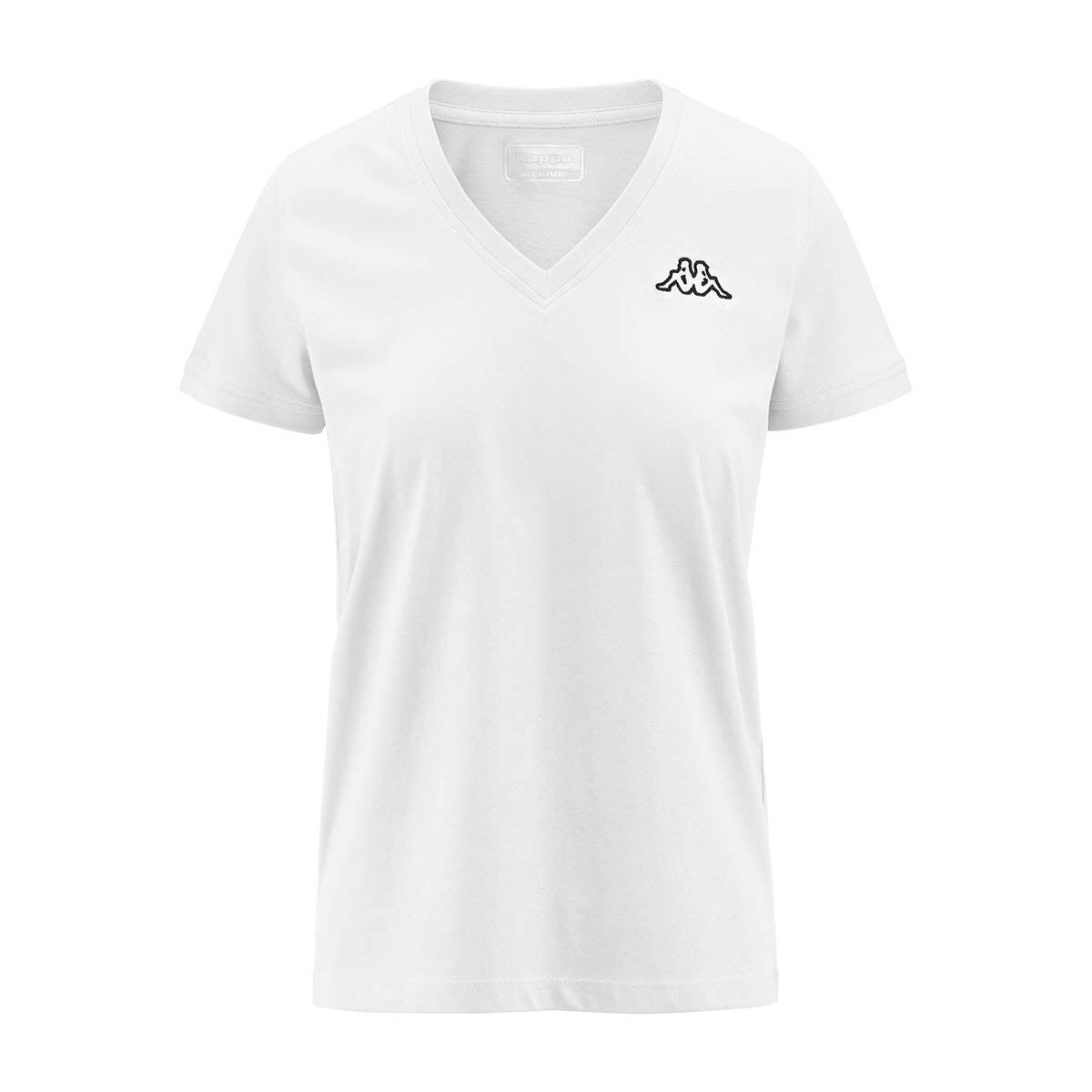 T shirt maglietta da donna in cotone bianco da palestra 2/7
