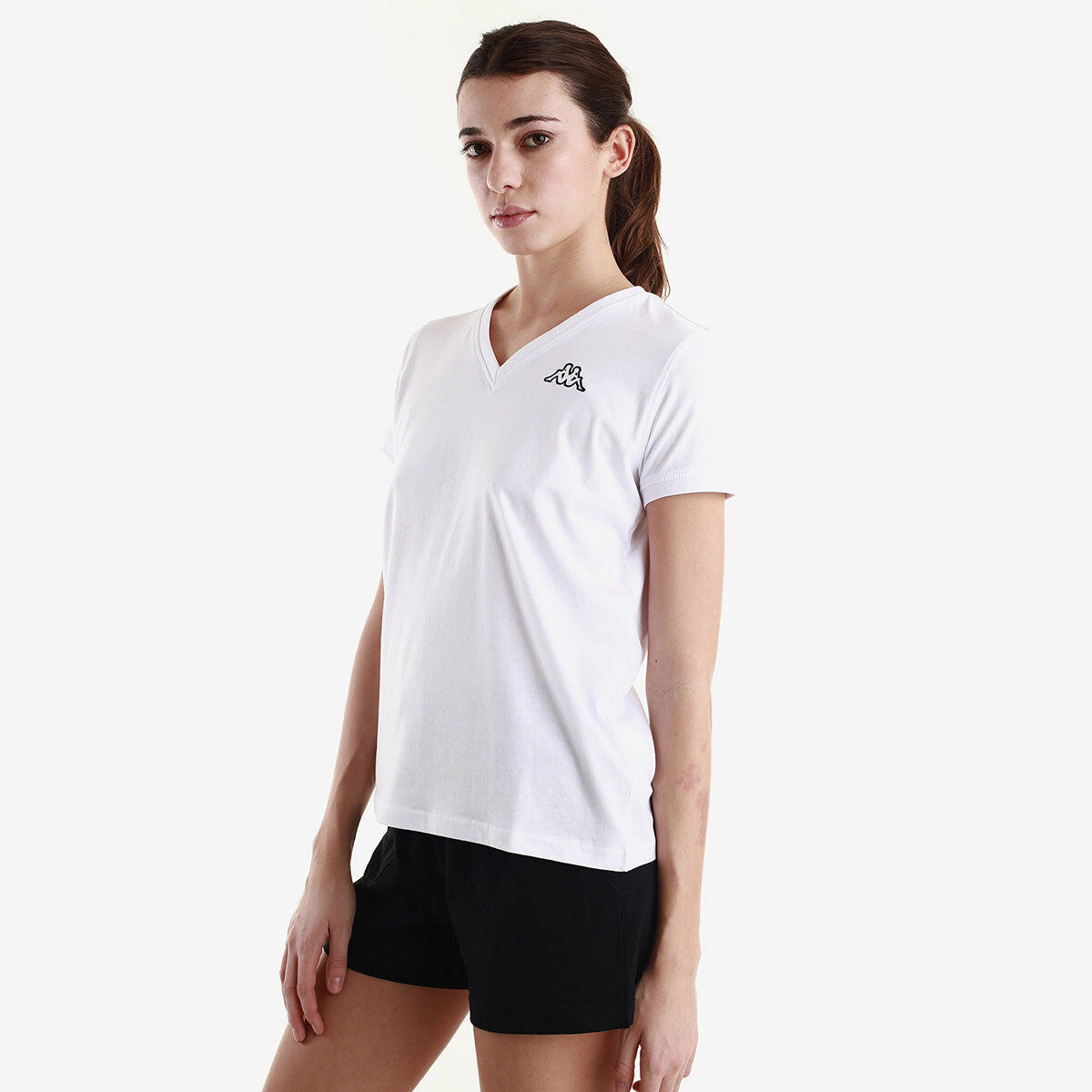 T shirt maglietta da donna in cotone bianco da palestra 6/7