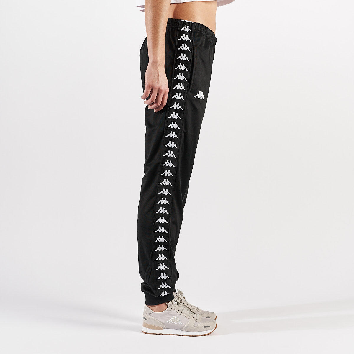 Pantalon de survêtement pour fille noir pour sport street 6/7