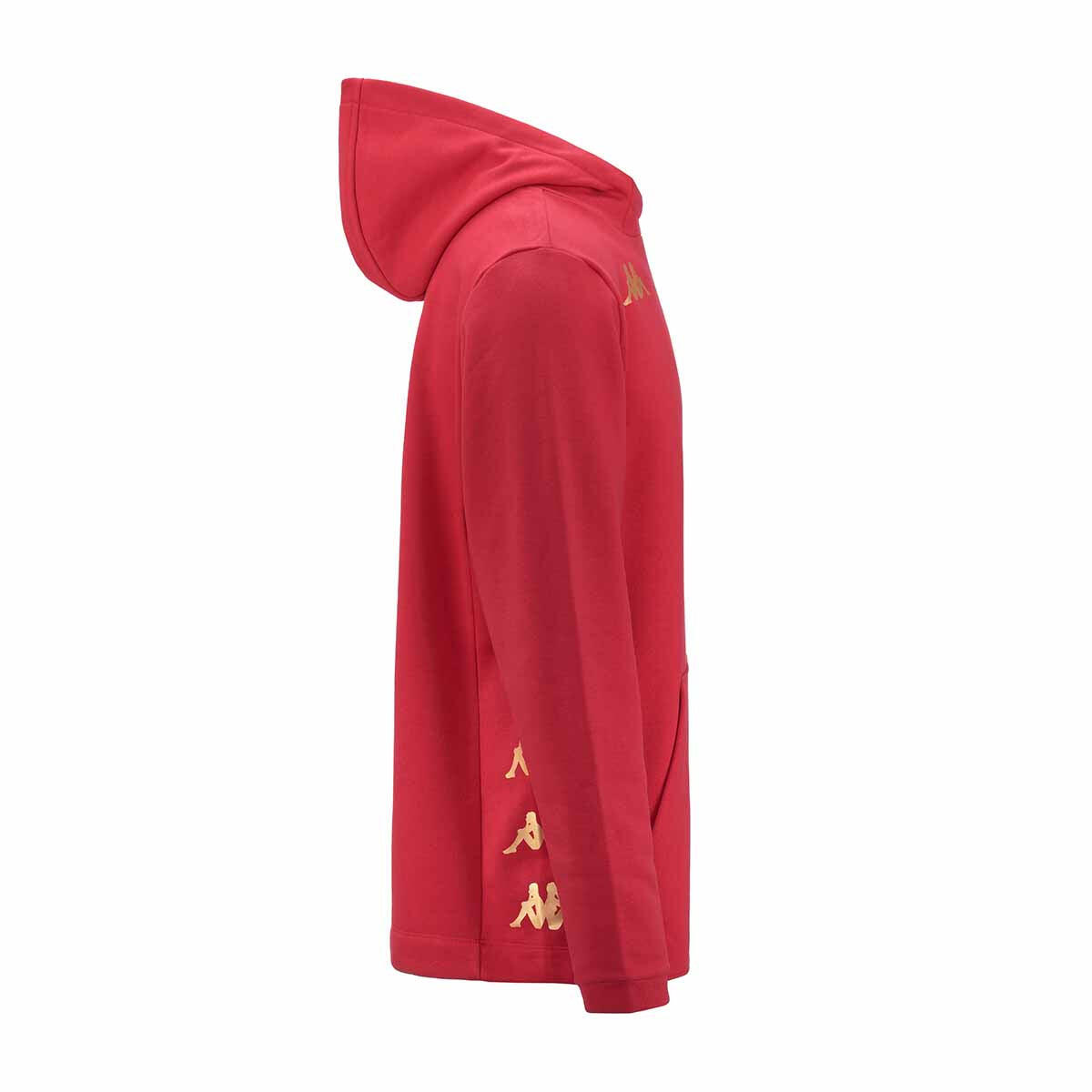 Felpa da uomo in cotone rosso da calcio 2/5
