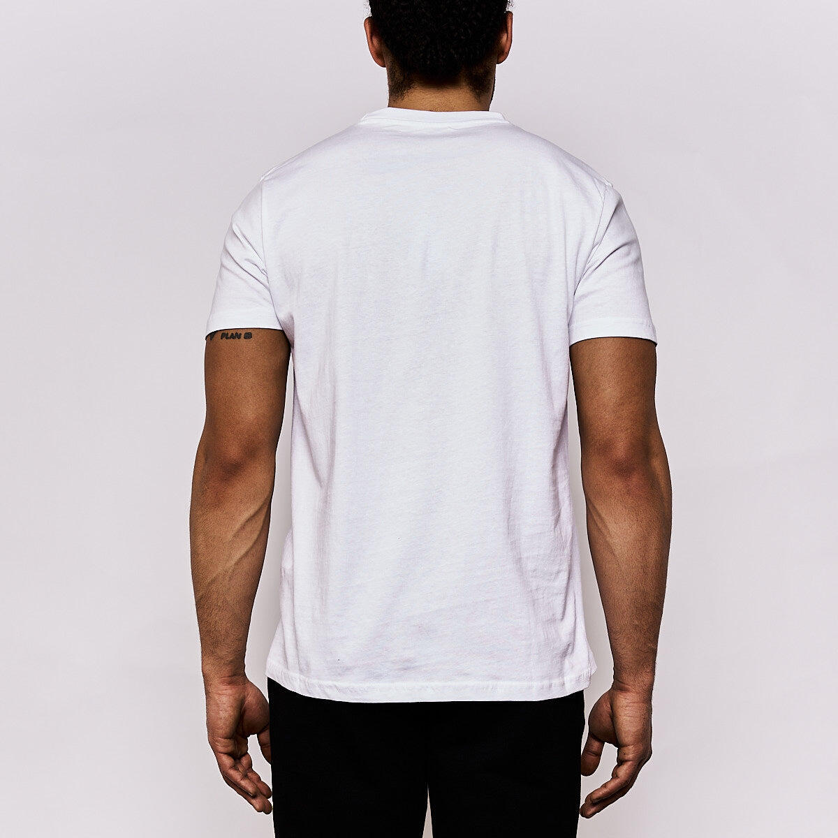 T shirt maglietta da uomo in cotone bianco da sportivo 7/7