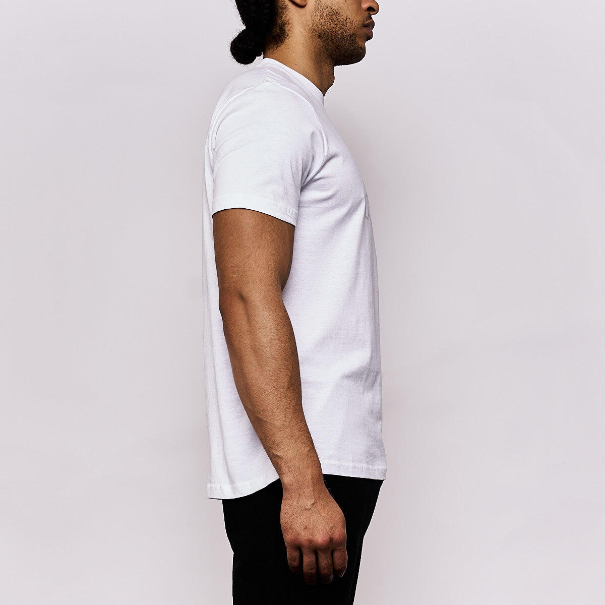 T shirt maglietta da uomo in cotone bianco da sportivo 6/7