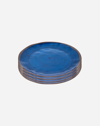 Bo-Camp - Frühstücksteller - Halo - 4 Stück - Melamin - Blau