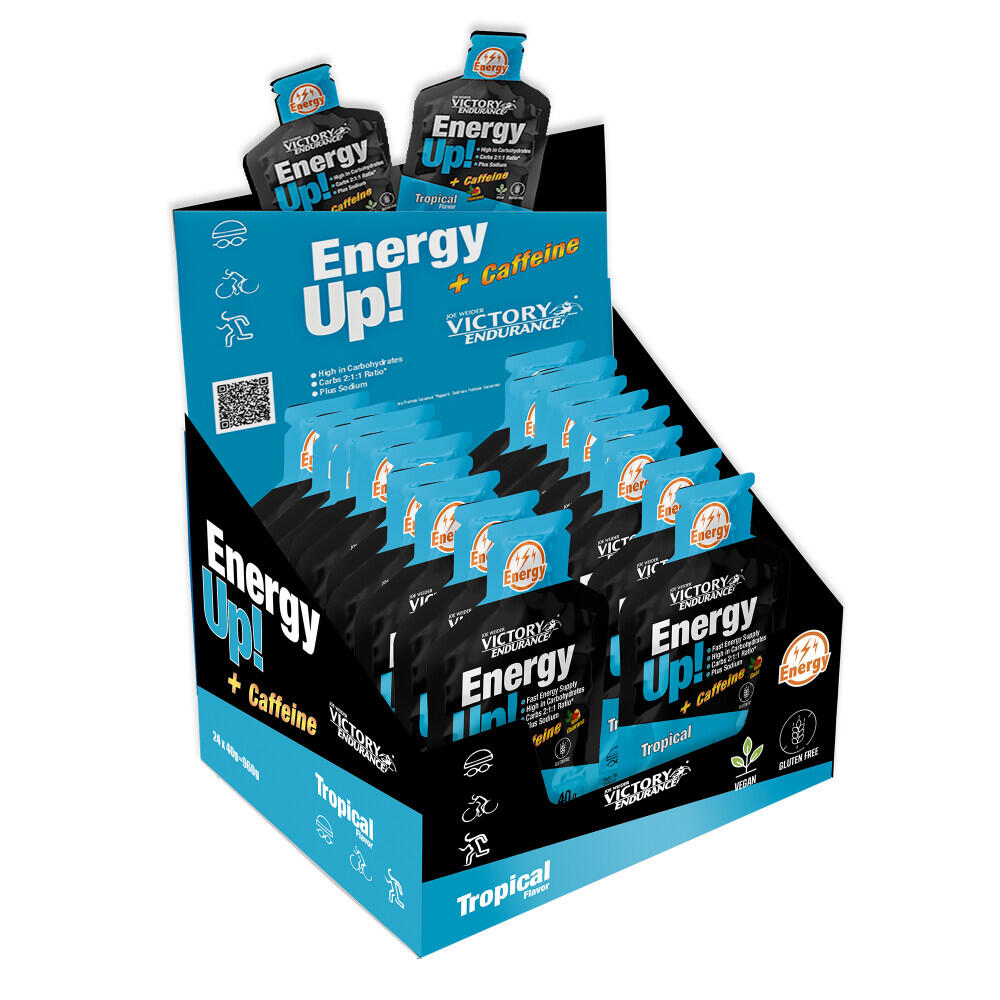 VICTORY ENDURANCE Gel energetici - Energy Up! + Caffeine - Tropical