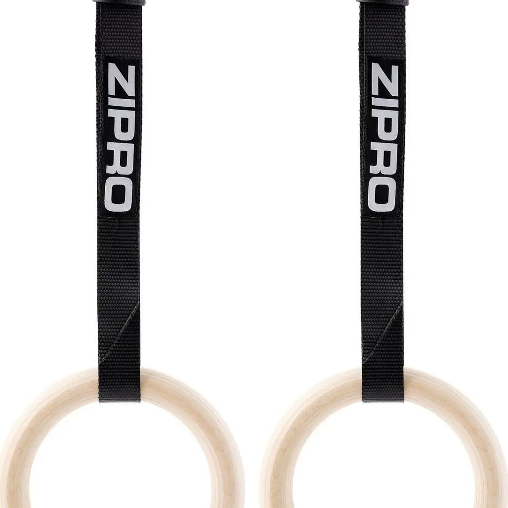 ZIPRO Wooden Gymnastic Rings