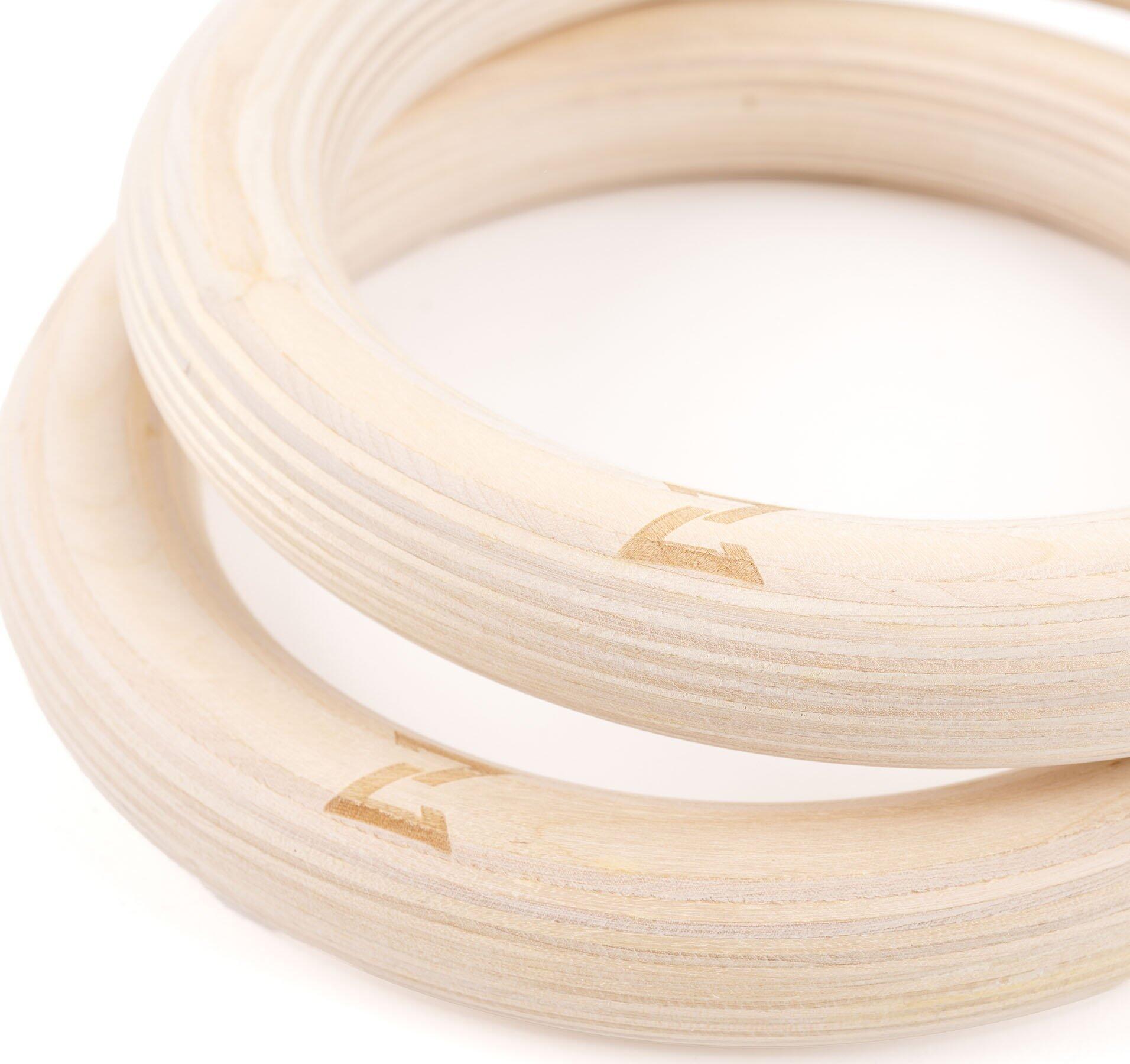 Crosstraining ringen gymringen Zipro Wooden Ring houten 4/6