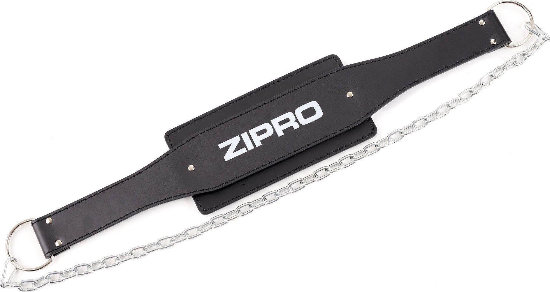 Cinto Lombar de Musculação em Couro Zipro com corrente 4/8