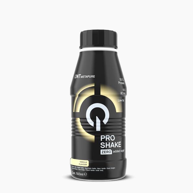 QNT PRO SHAKE Vanille 500 ml (50g proteïne - NUL toegevoegde suiker en BCAA)
