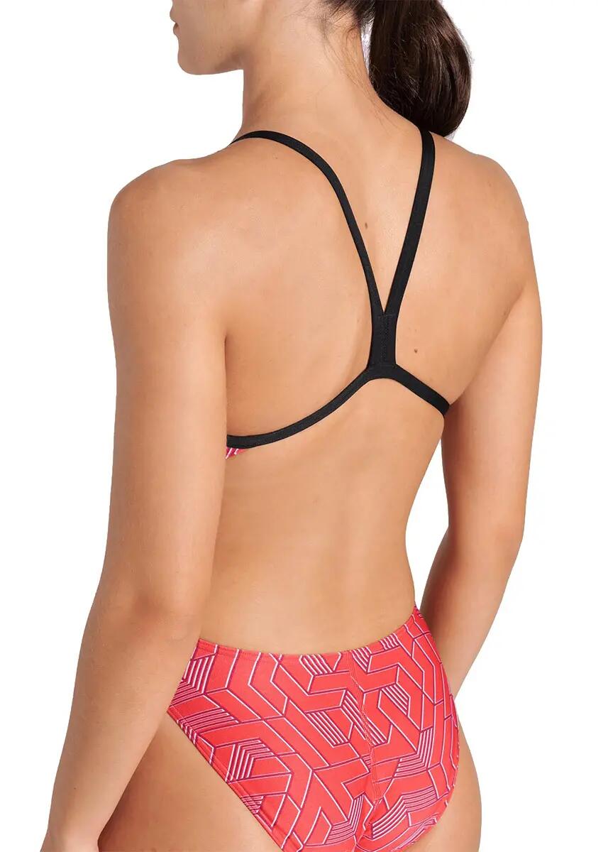 Costume da bagno Arena Escape Challenge Back - Nero / Rosso squadra - Taglia 26 5/6