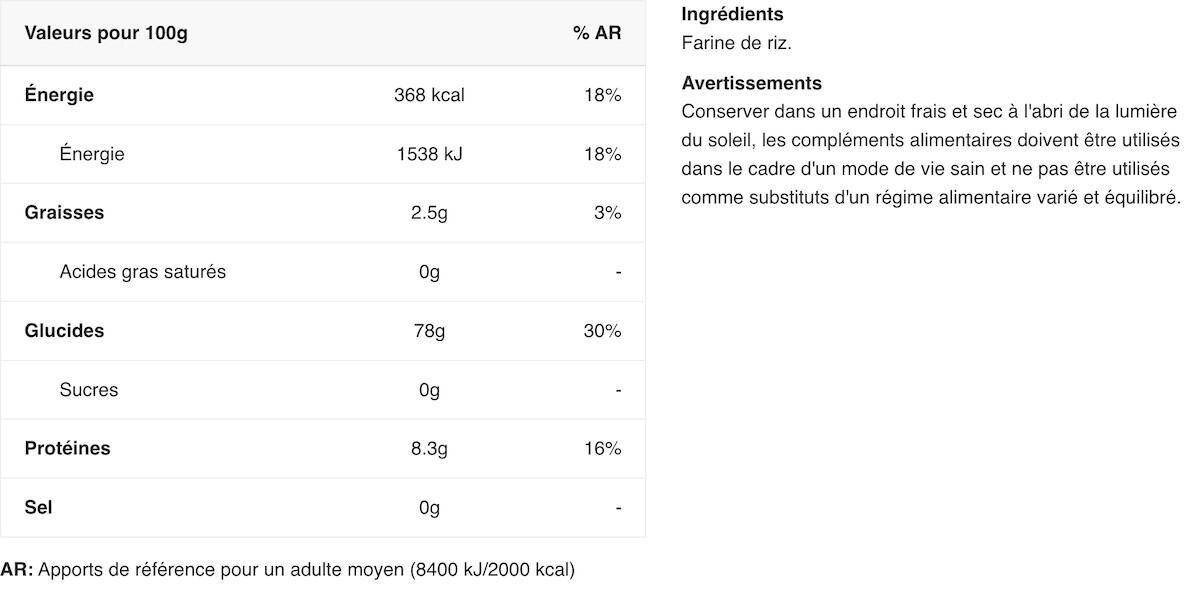Crème de riz - Shark Rice Cream - Saveur neutre 1500g 2/3