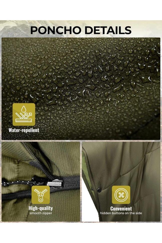 Poncho Murano 2w1 180 KS2521 zielone