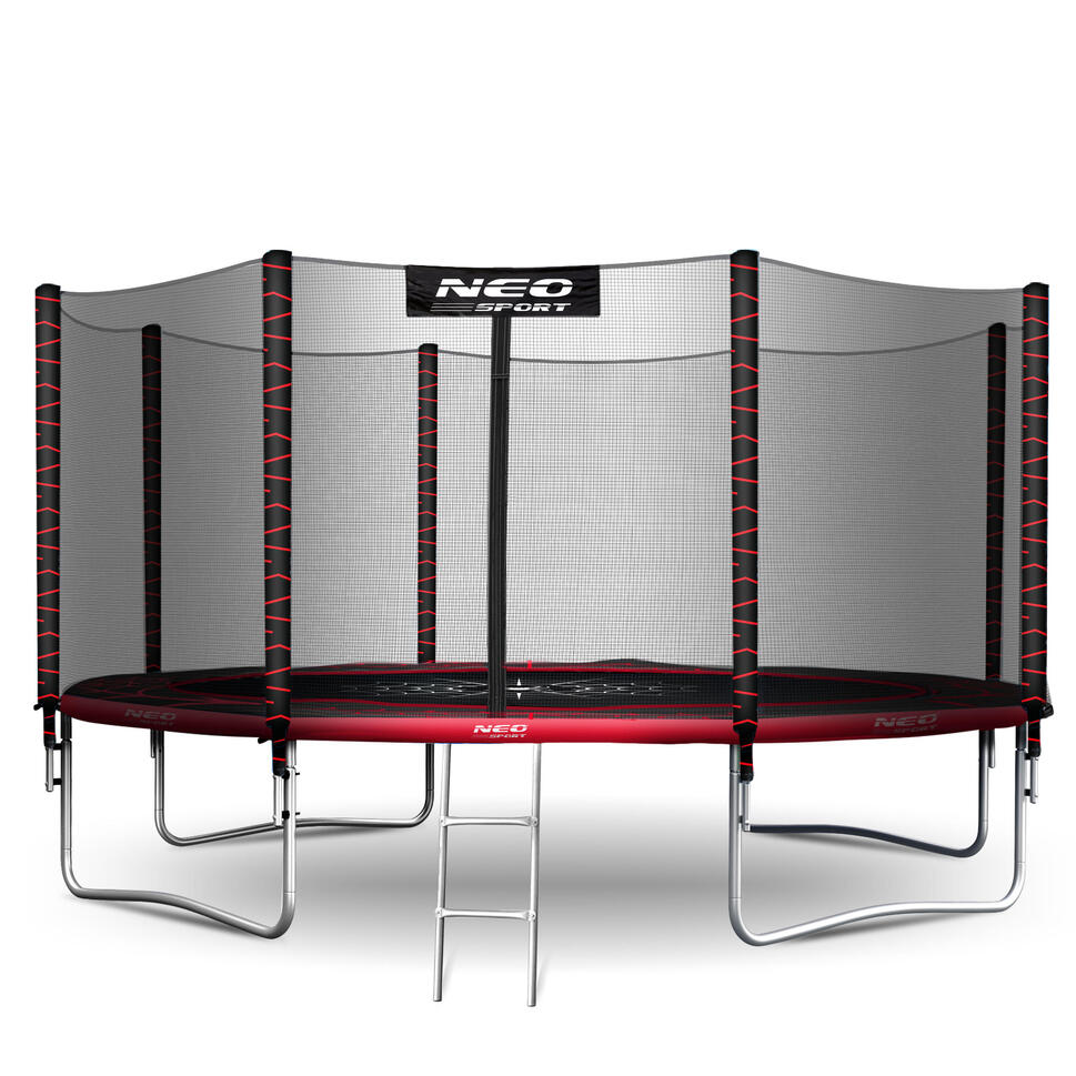 Trampolina ogrodowa z siatką zewnętrzną Neo-Sport 374cm 12ft