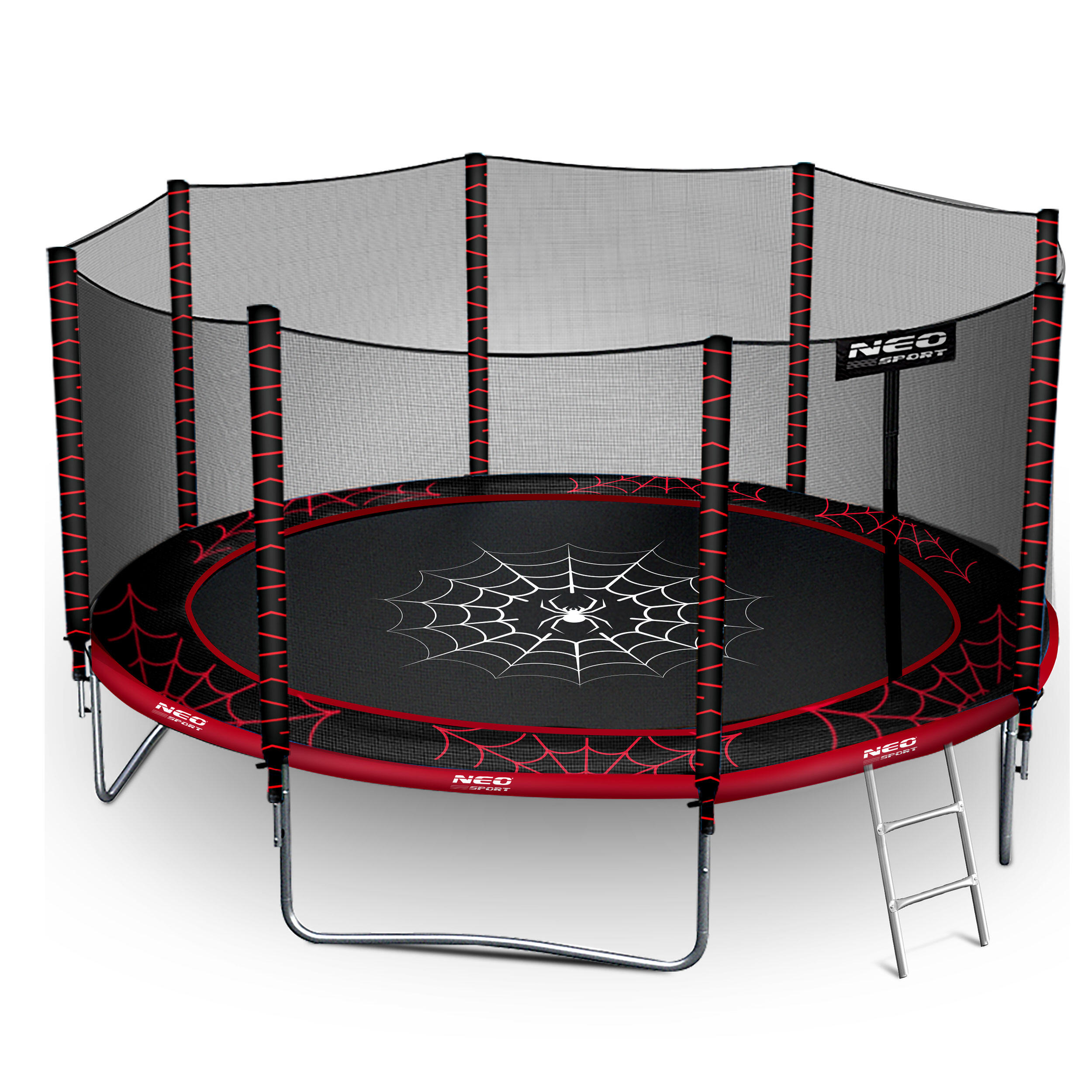 NEO-SPORT Trampolin Gartentrampolin Kindertrampolin Sicherheitsnetz Neo-Sport 374 cm 12FT