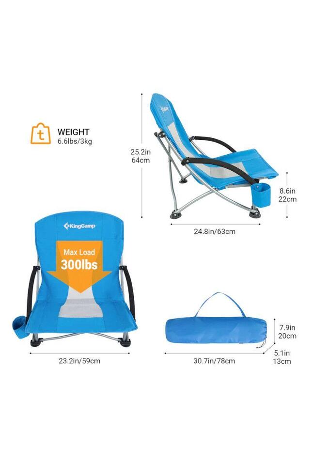 Krzesło plażowe Lilac C10 KC3841 niebieskie
