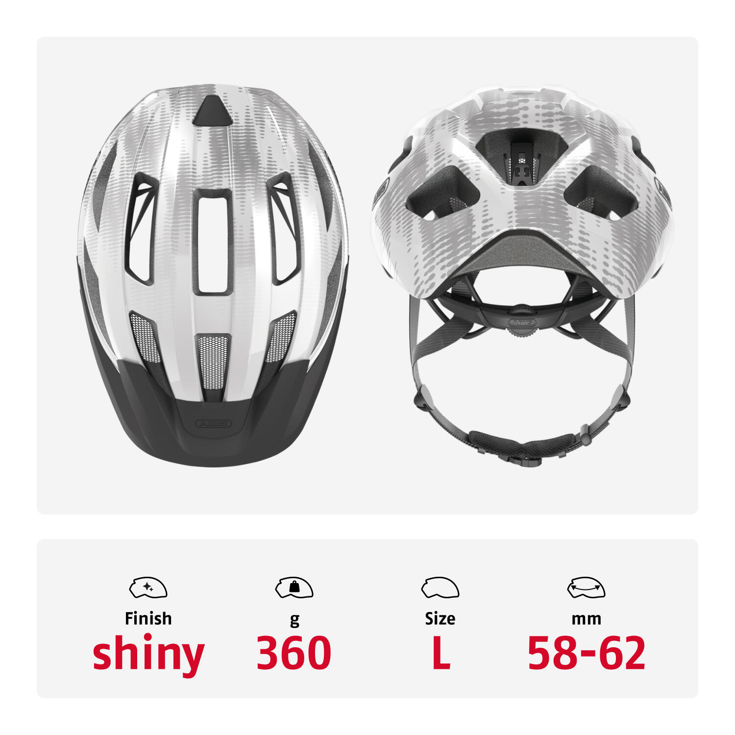 Casco da bici da corsa "Macator", argento 4/7