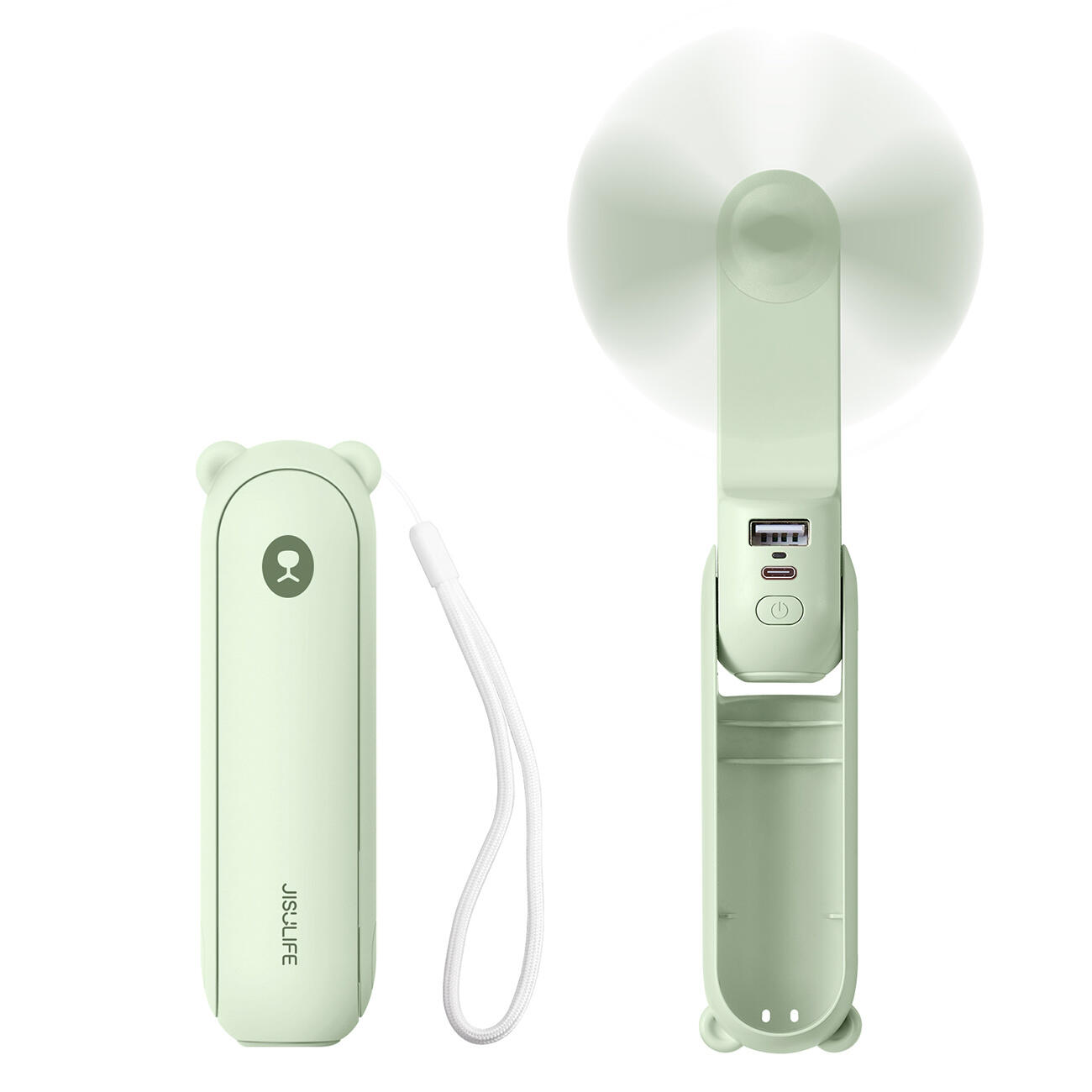 JISULIFE Mini ventilatore Jisulife Fan Life8 con powerbank USB 2000mAh torcia