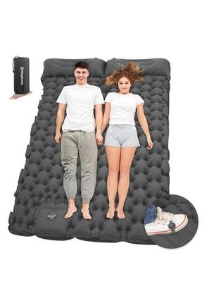 Materac turystyczny dmuchany Comfort Duo 9 KM2441 szary