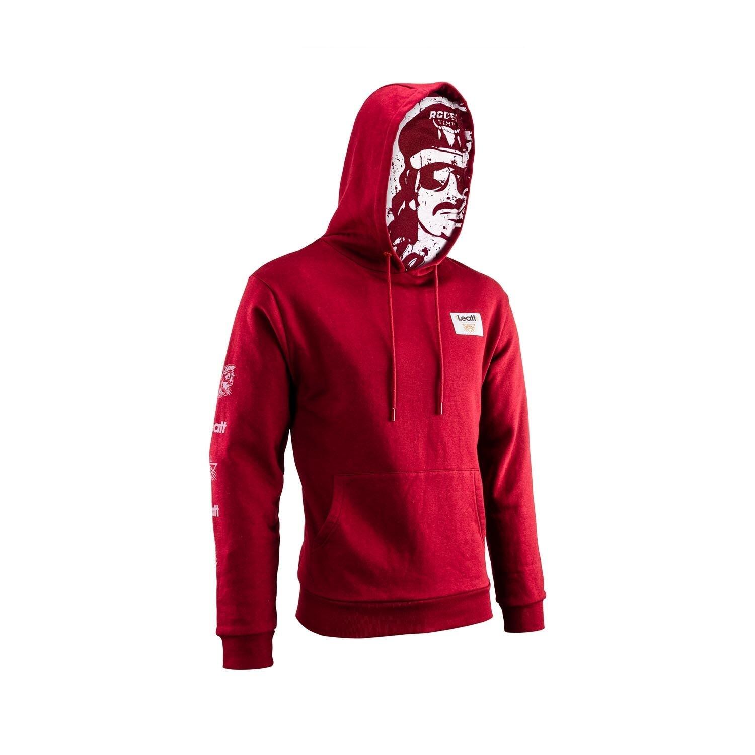 Hoodie Core V25 Leatt noir unisexe, capuche, doublure micropolaire 5/7