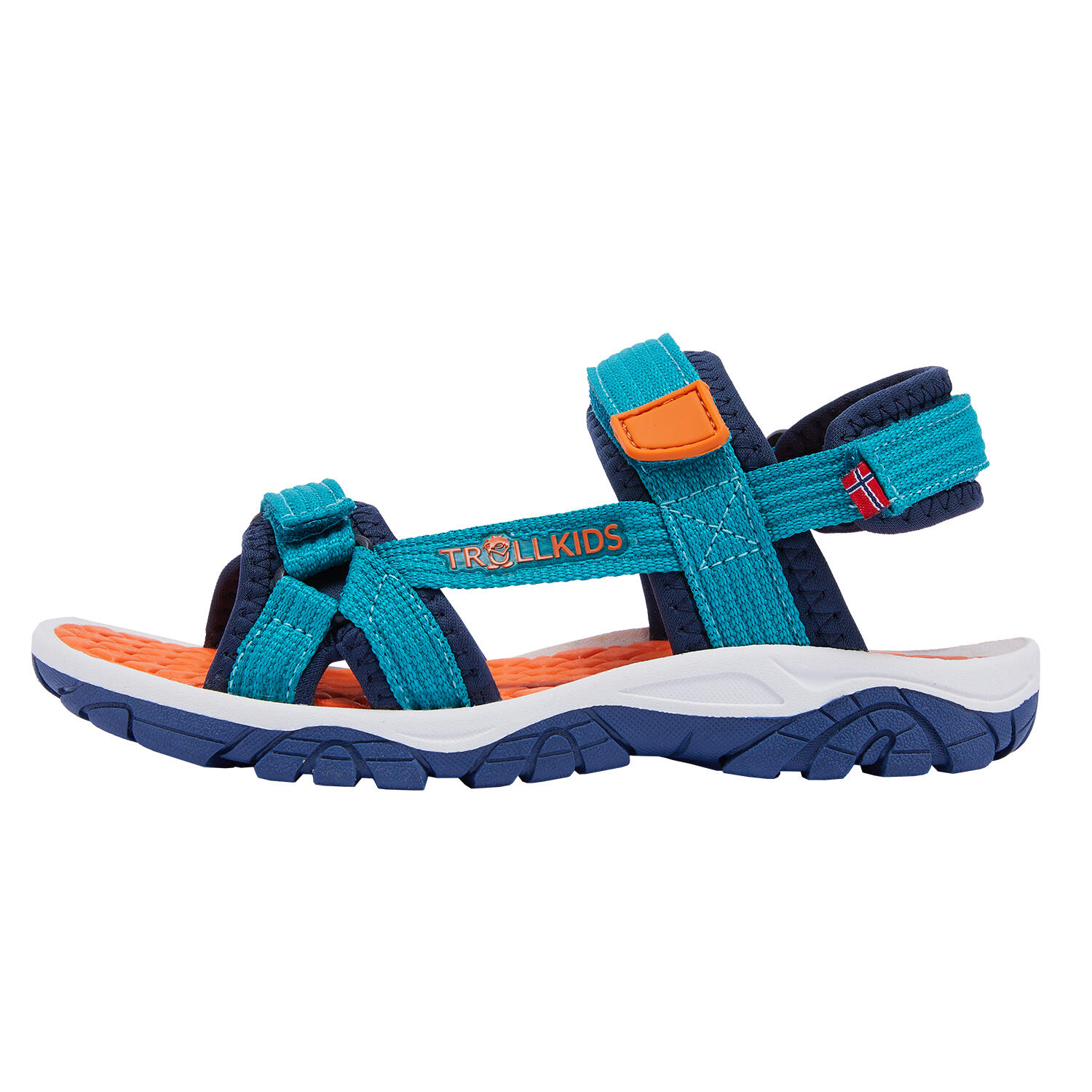 Enfants Oslofjord Sandales bleu-vert/orange clair 2/7