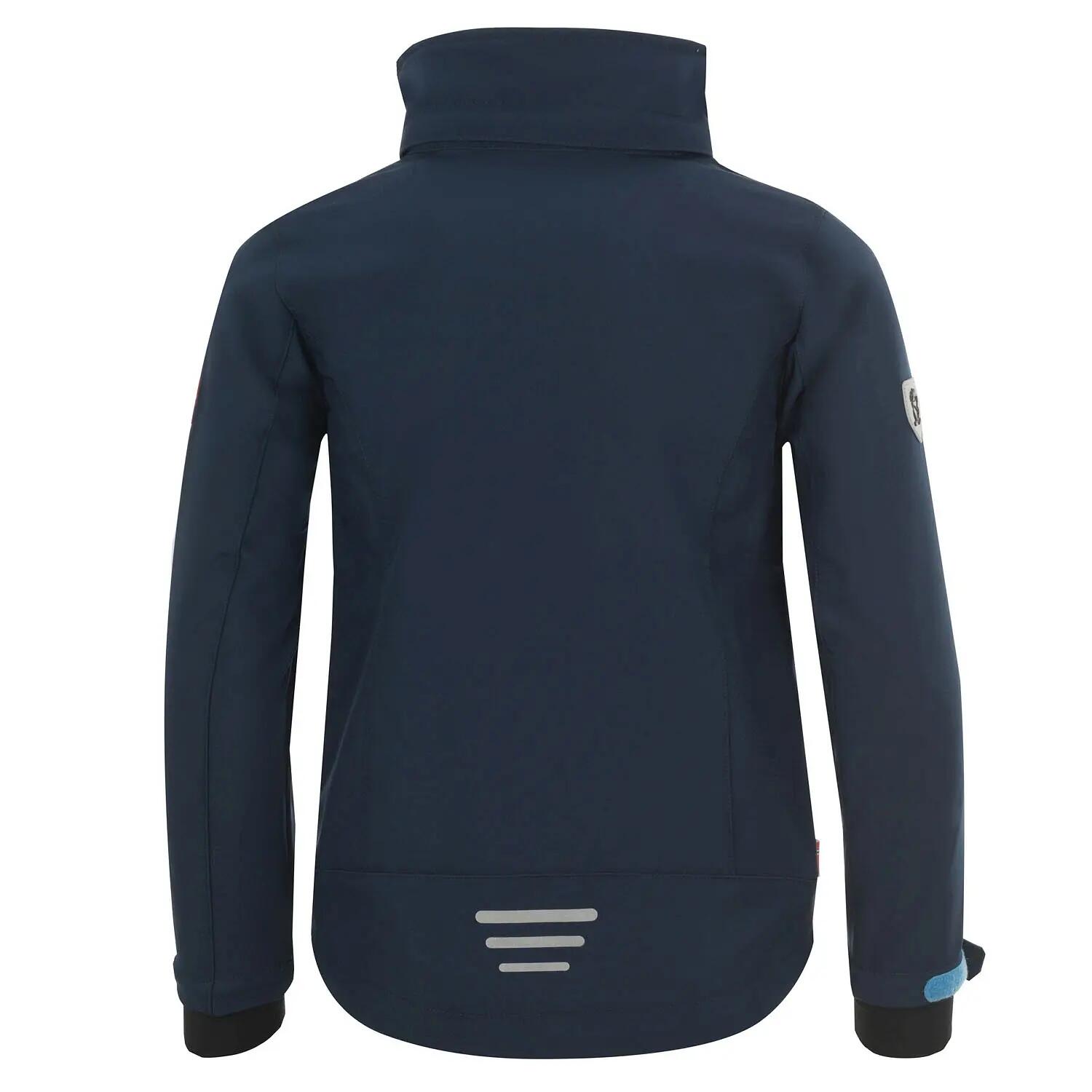 Kinder Jacke Preikestolen Wasserabweisend Marineblau /Mittelblau / Rot 4/4