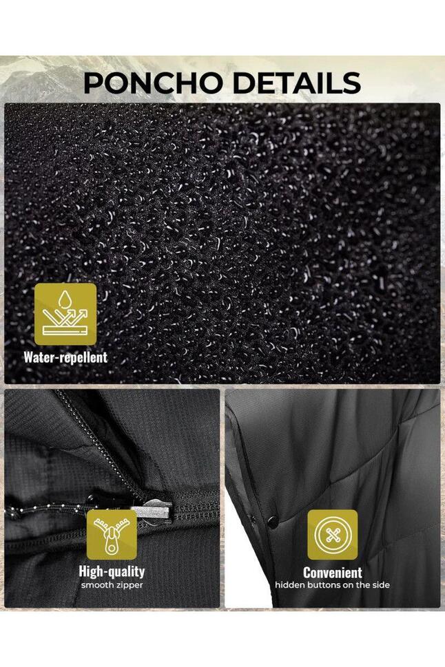 Poncho Murano 2w1 180 KS2521 czarne
