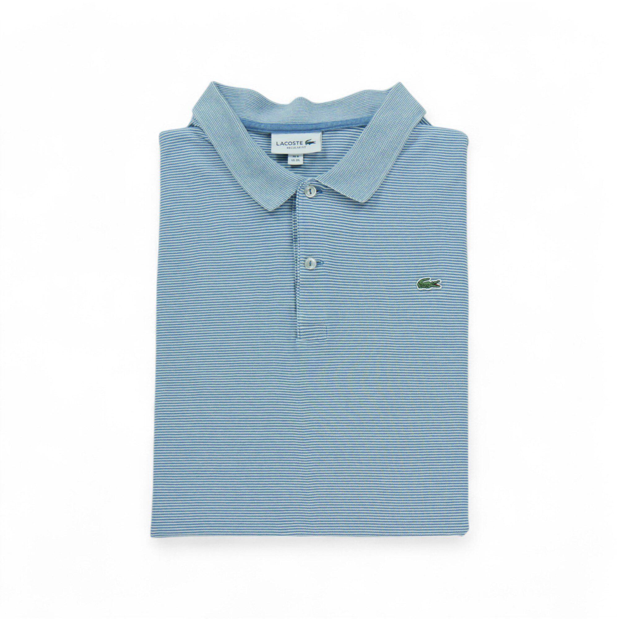LACOSTE Segunda Vida - Camisa Polo Azul de Manga Curta - Como novo