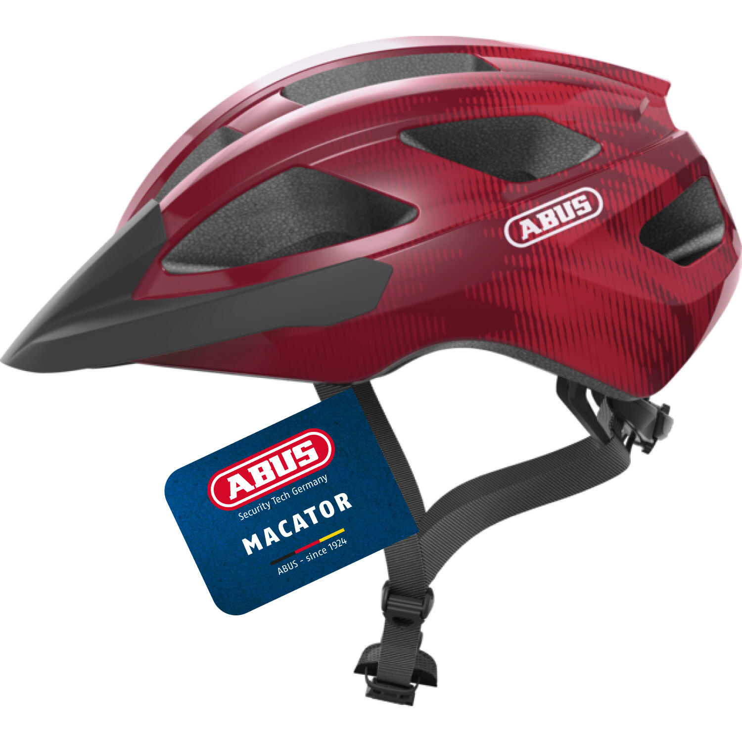 Abus - Casque De Vélo De Course "macator", Bordeaux Red - Casque - Noir|rouge - 51-55 Cm - Decathlon