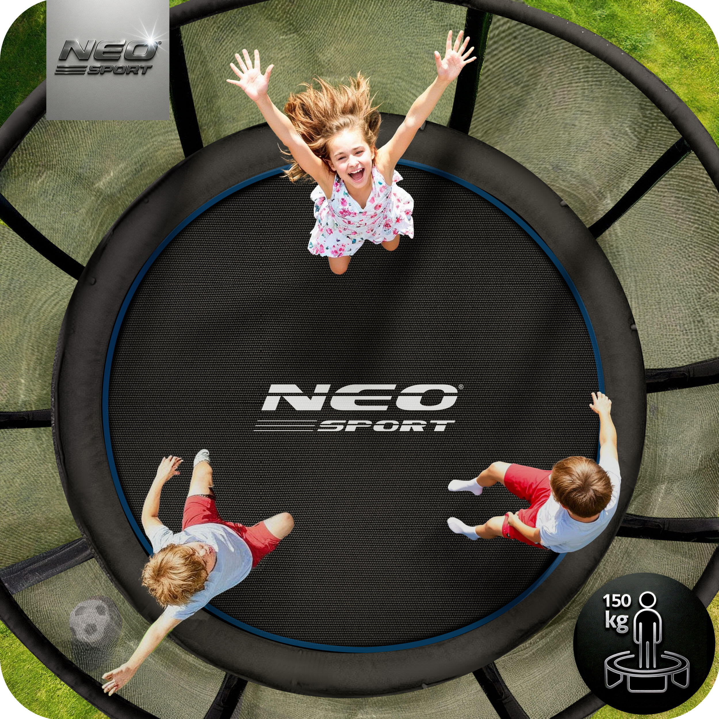 Trampolina ogrodowa z siatką zewnętrzną Neo-Sport 404cm 13ft 3/7
