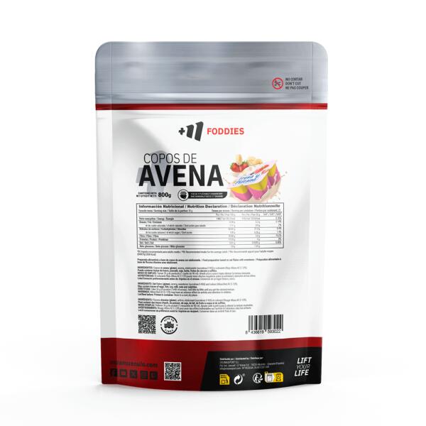 Flos d'avoine aromatisés - 800g Fraise Banane de MASmusculo 2/4
