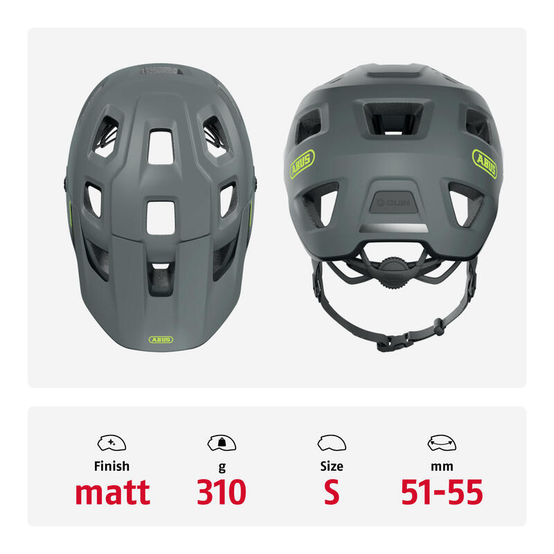 Casca Abus MoDrop, 51-55 cm, gri
