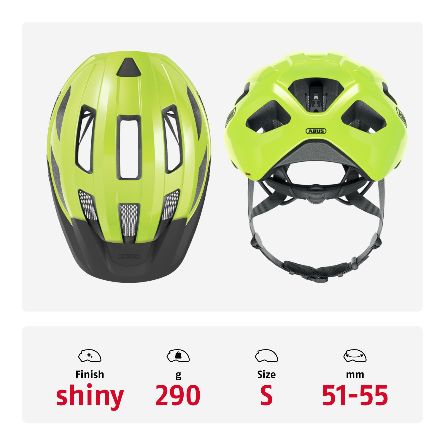 Casque ABUS Macator MIPS - Jaune Signal S 51-55cm 4/7