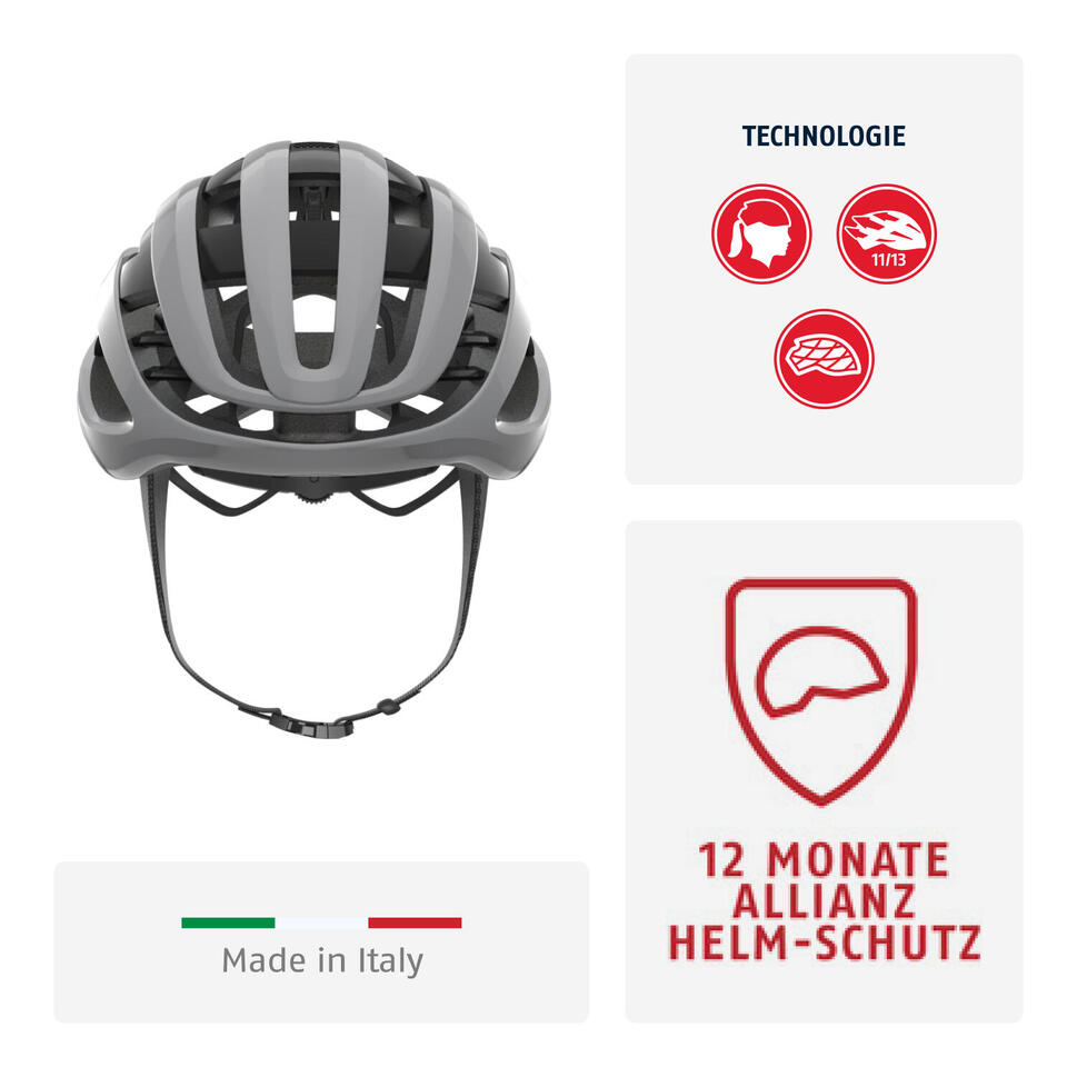 Kask rowerowy szosowy „Airbreaker”, szary