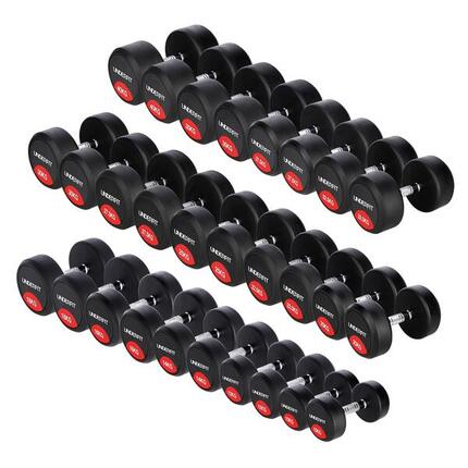 Zestaw hantli gumowanych UNDERFIT 2 x 10-40 kg 14 par (680 kg) siłownia