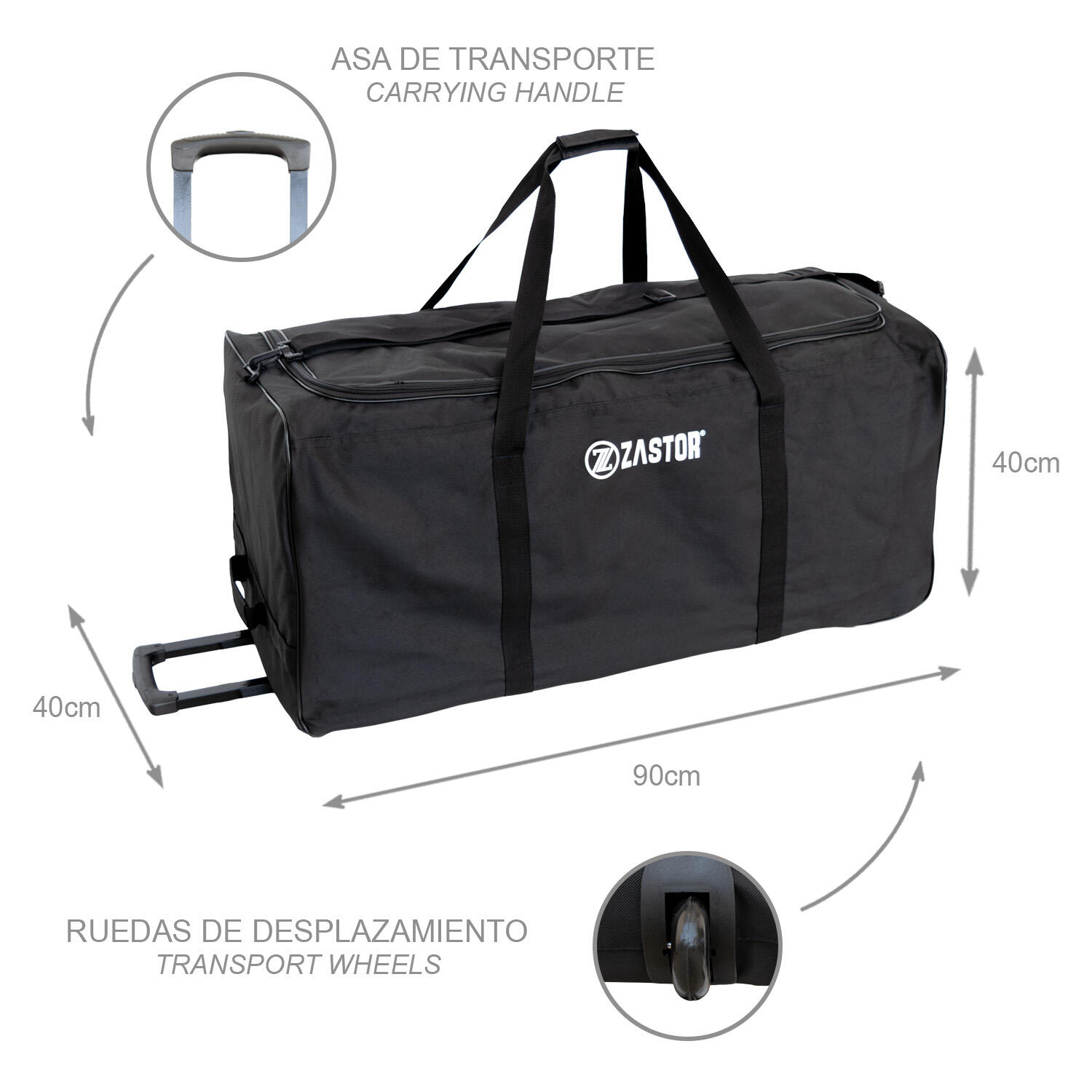 Bolsa Equipamiento Ruedas Zastor Trope 140 Negro 3/7