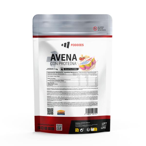 Harina de Avena + Proteína - 1kg Fresa Banana MASMUSCULO 2/4