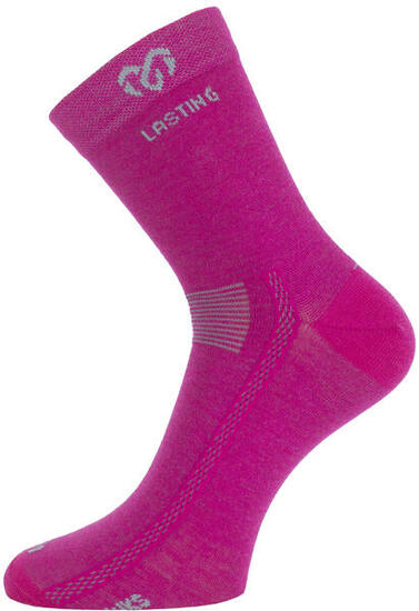 Chaussettes - Cyclisme - LASTING Merino - Fines, renforcées - Rose