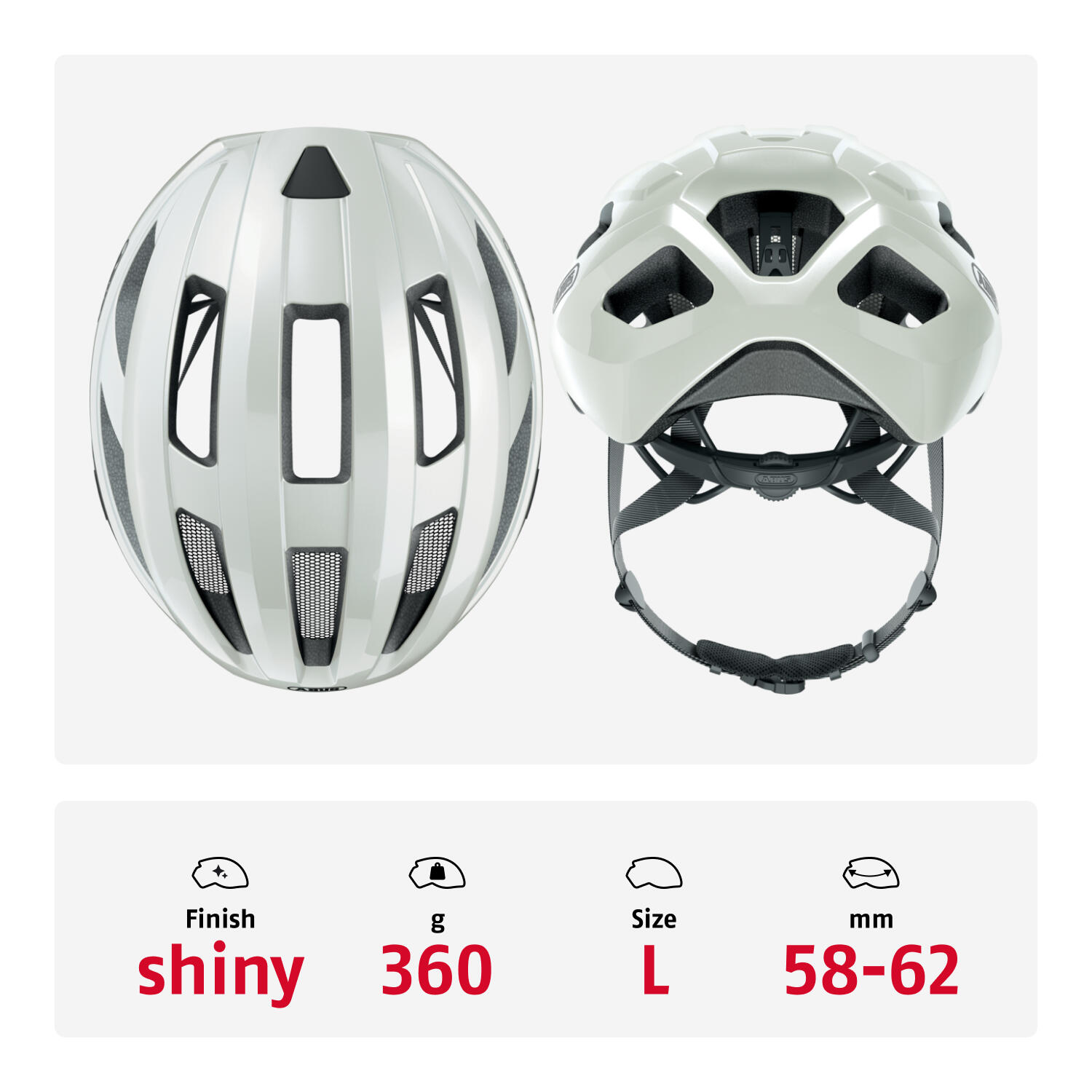 Casque de vélo de course « Macator », blanc 4/7