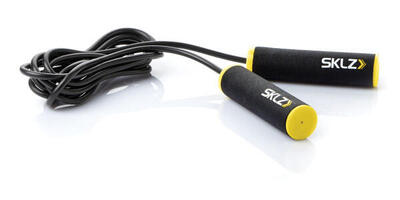 Springtouw. fitness. cardio. gewichtstraining. zwart en geel sklz