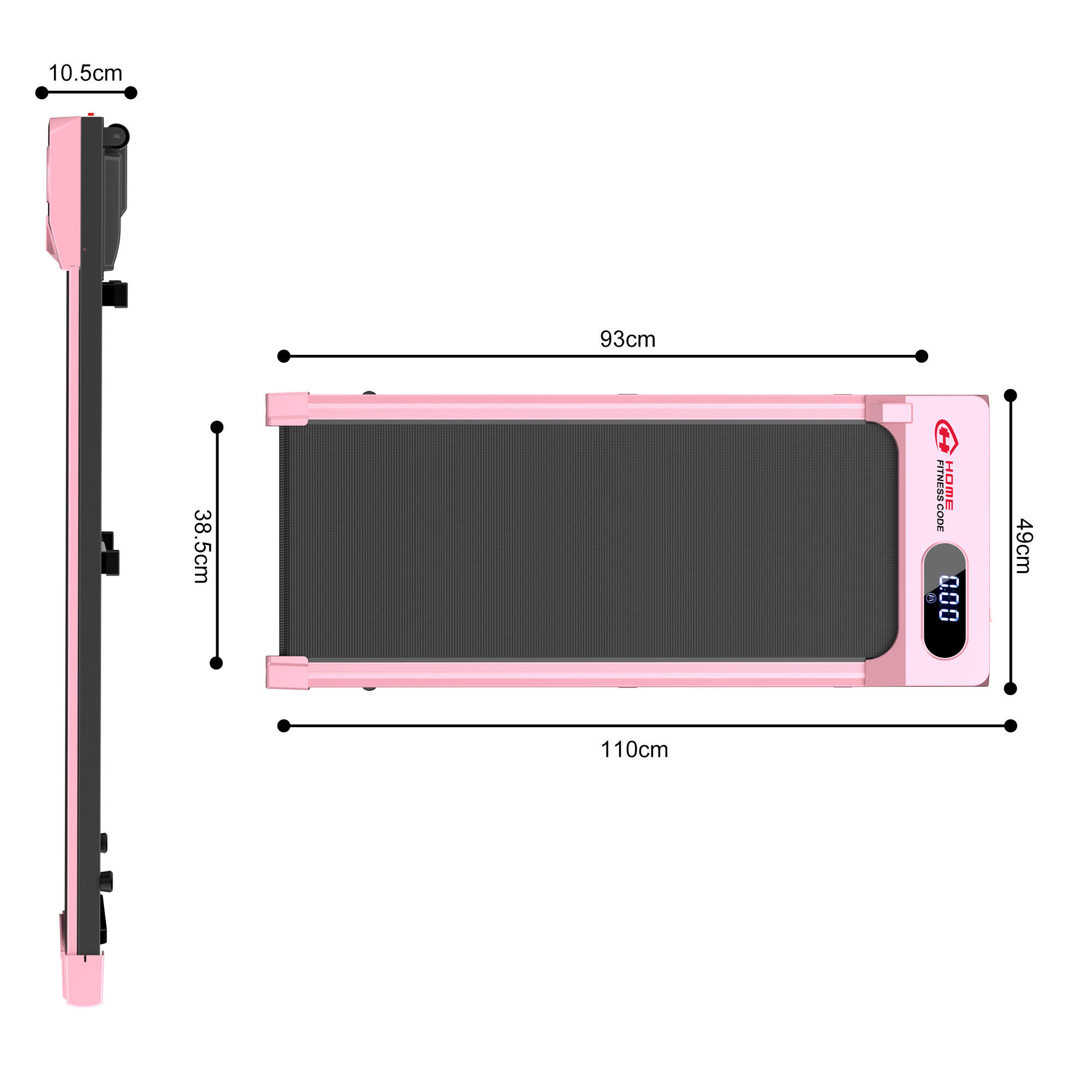 Walking Treadmill with LED Display – 1–6km/h 4/4