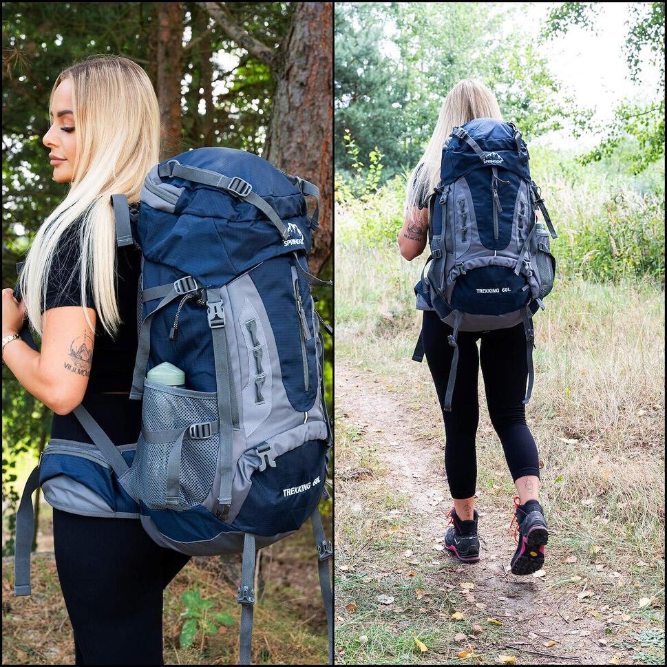 Plecak trekkingowy 60 L Springos z osłoną przeciwdeszczową