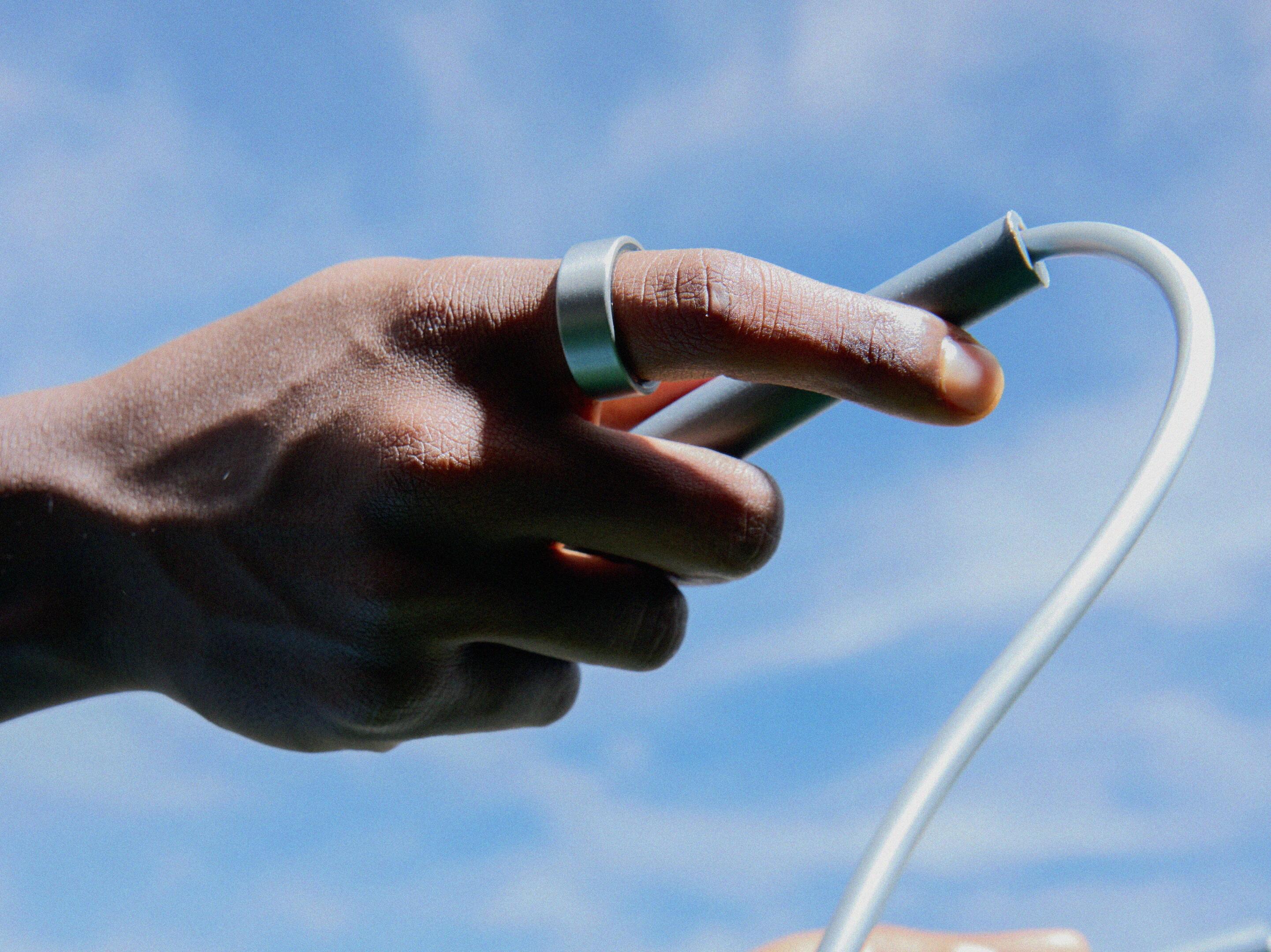 Smart ring Ultrahuman Ring Air inteligentny pierścień Raw Titanium - rozmiar 7 4/7