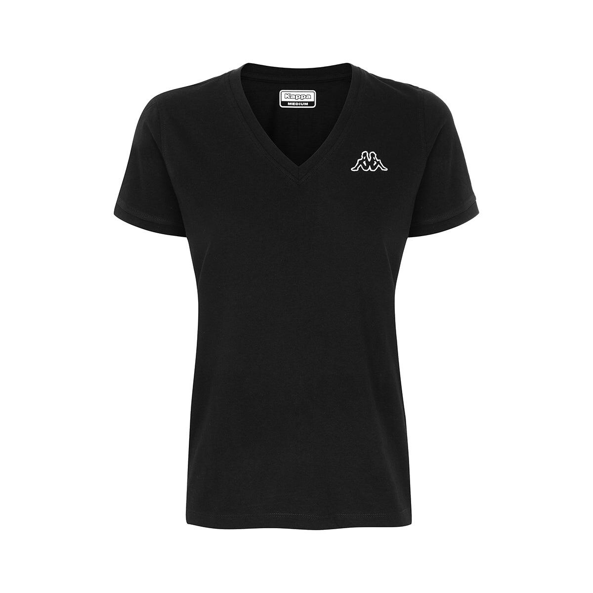 Camiseta de Manga Corta Mujer Kappa Cabou Negro 2/6