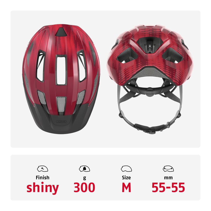 Wyścigowy kask rowerowy „Macator”, bordowo-czerwony