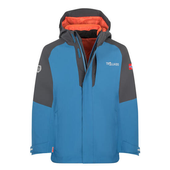 Kinder 3in1 Jacke Skanden Zimt/Dunkelblau