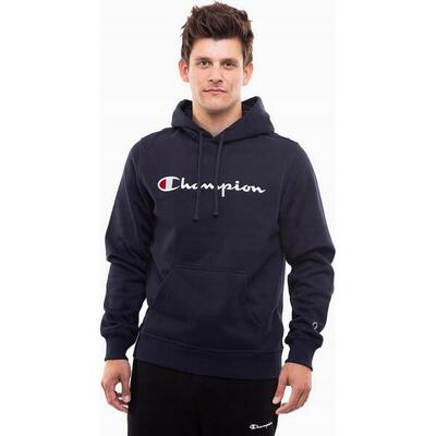 Heren script logo hoodie (marineblauw)