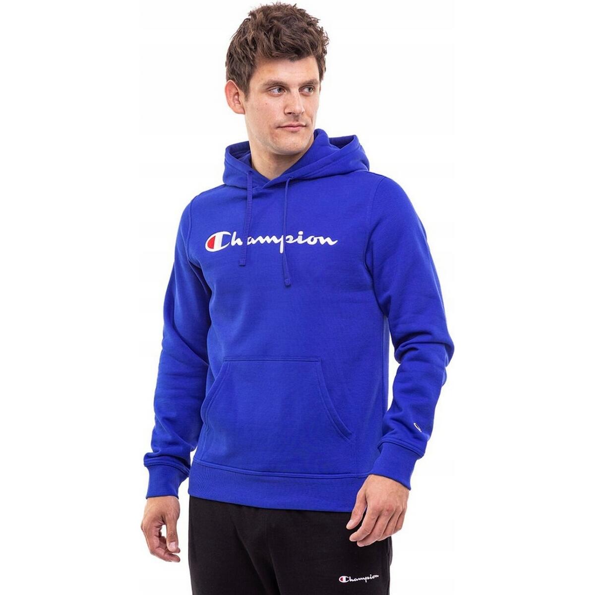 Champion - Sweat À Capuche Motif/style Texte Homme (bleu) - Sweat-shirt - Bleu - Decathlon