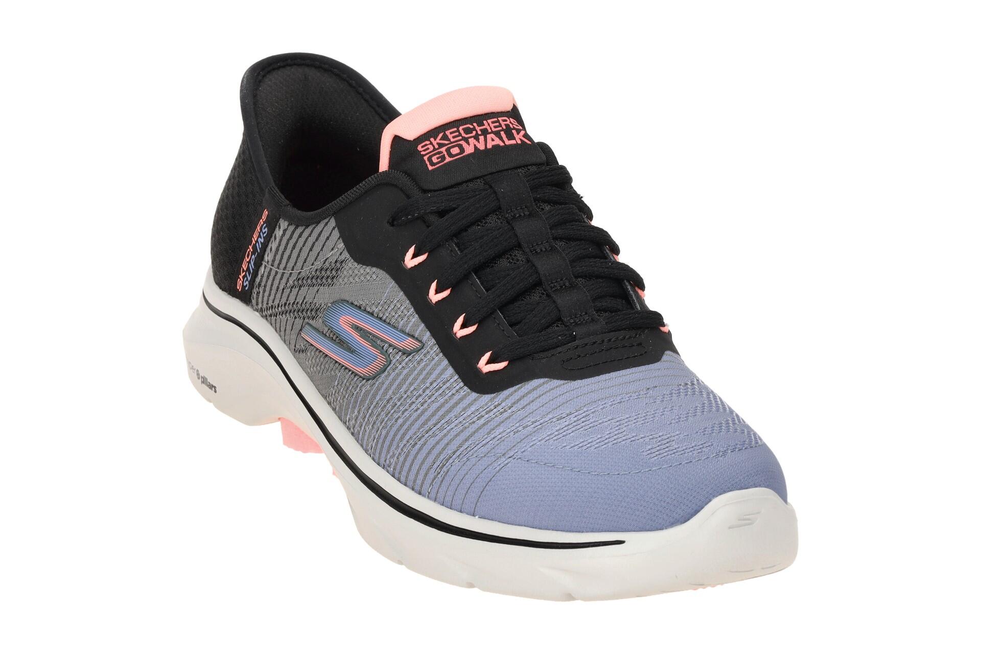 Skechers Go Walk 7 Schuhe lila schwarz 125250 3/7