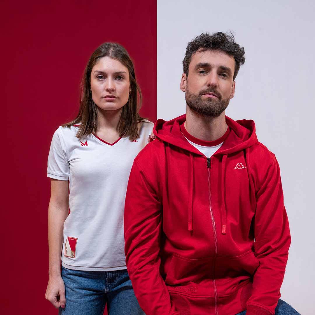 Veste à capuche manches longues adulte Tanaros rouge 5/7
